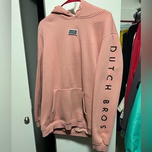 Pink Dutch bros hoodie